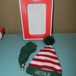Pottery Barn Kids Elf Hat & Bootie Set "Arthur" Sz 0-3 mths
